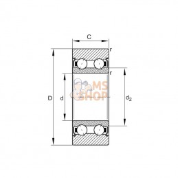 305800C2Z; SKF; Galets à billes; pièce detachée