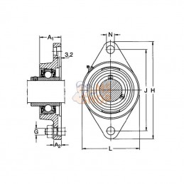 7500FYTB507M; SKF; Remplacé par 7500FYTB507M; pièce detachée