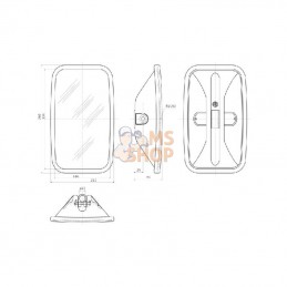 CA5790025; SMAT NORD; Rétroviseur 360x210 Ø20; pièce detachée