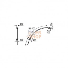 2JA343720521; HELLA; Lampe de lecture courte 29,5 cm; pièce detachée