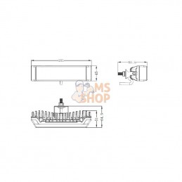 LA10506; KRAMP; Phare de travail 16W 1000LM large faisceau; pièce detachée