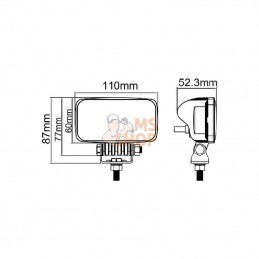 LA10502; KRAMP; Phare de travail indirect 15W 2836LM; pièce detachée