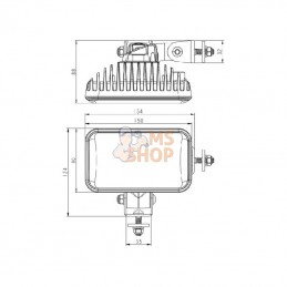 LA10520; KRAMP; Lampe de travail 60W 5600 Lumen MONTAGE LATÉRAL- NON ÉBLOUISSANTE DT; pièce detachée