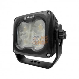 LA104041; KRAMP; Phare de travail LED, 70W, 6000lm, carrée, 10/45V, blanche, 120x110x72mm, Deutsch 2-pin, dégivrage par capteur 