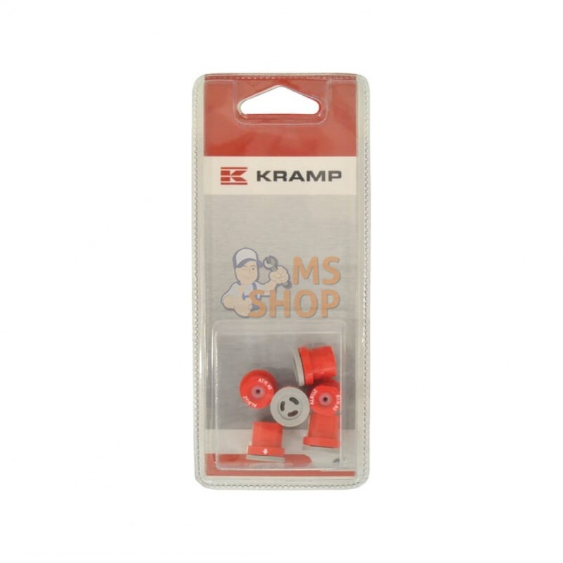 KRATR80REDP006; KRAMP BLISTER; Buse conique 80° rouge céramique (6x); pièce detachée