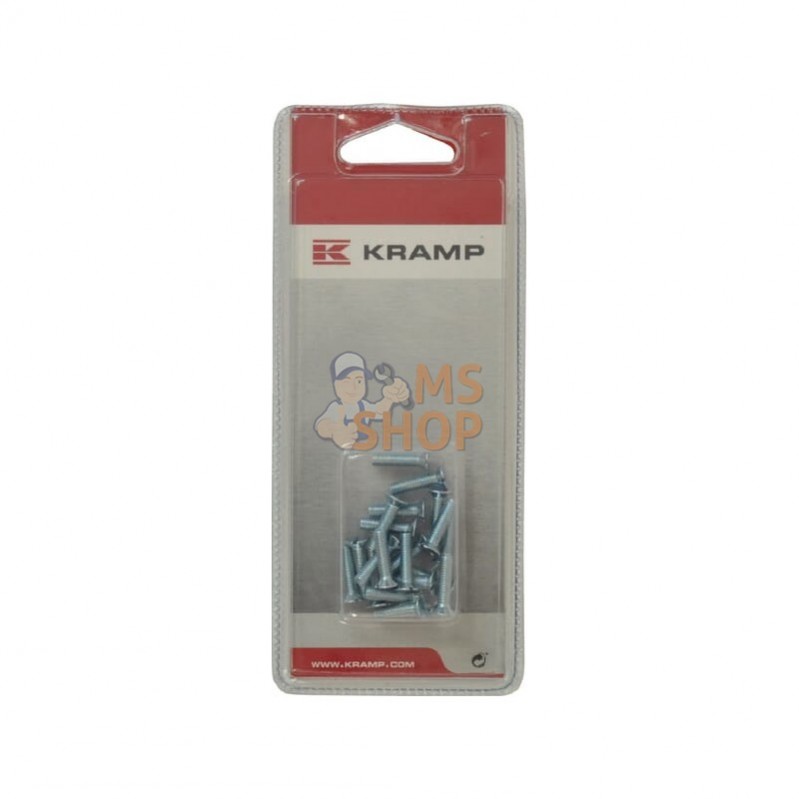 KR963416P020; KRAMP BLISTER; Vis tête fraisée M4x16 galv (x20); pièce detachée