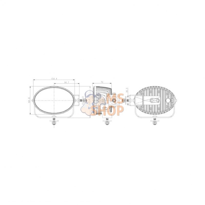 LA10525; KRAMP; Lampe de travail 60W 5100 Lumen FLOOD; pièce detachée