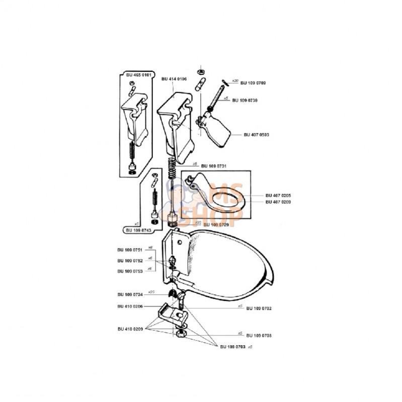 BU1090750; LA BUVETTE; Buse 6 Pièces S4; pièce detachée