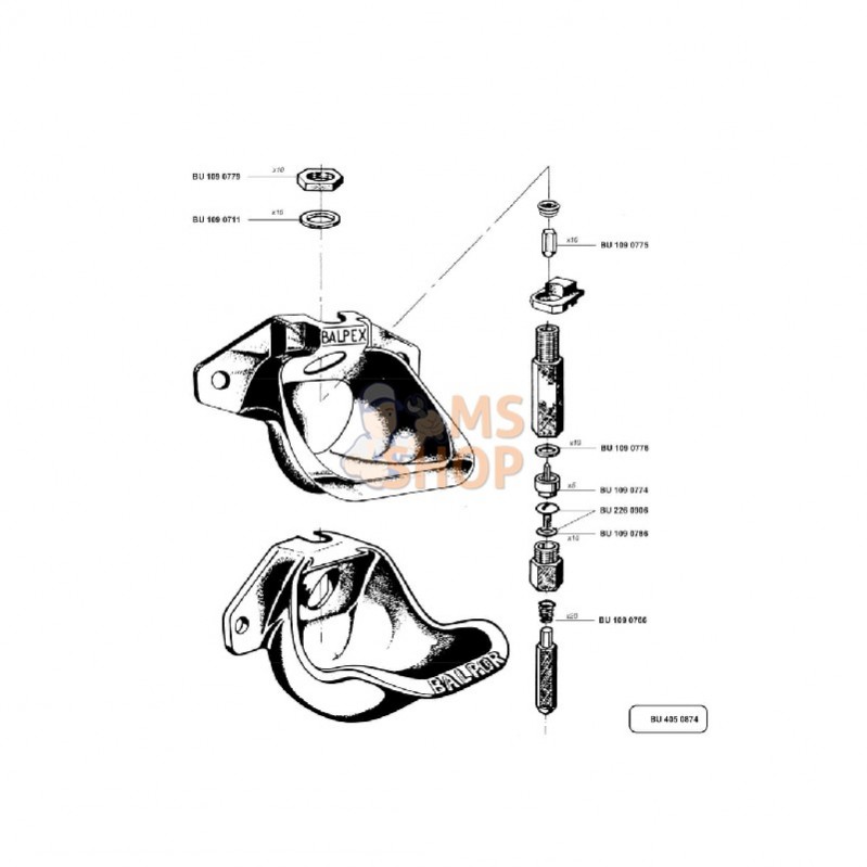 BU1090776; LA BUVETTE; Sac de 10 joint plat Balpor; pièce detachée