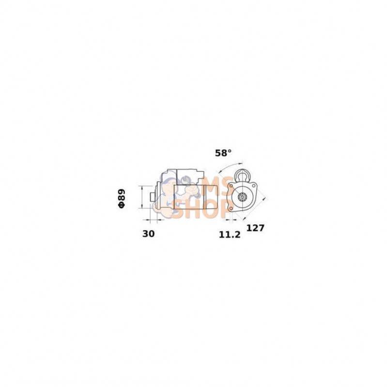 MS970; MAHLE; Démarreur 12 V 4,7 kW; pièce detachée