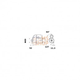 MS969; MAHLE; Démarreur 12 V 2,5kW; pièce detachée