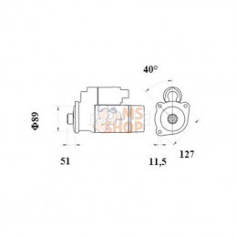 MS975; MAHLE; Démarreur 24 V 4,8 kW; pièce detachée