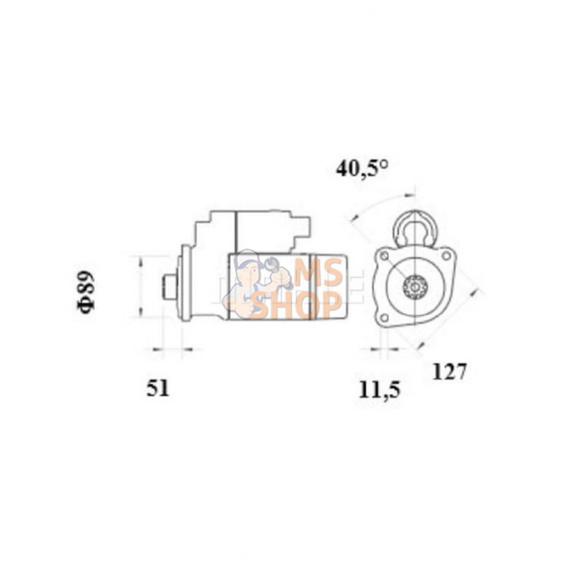 MS974; MAHLE; Démarreur 12 V 4,0 kW; pièce detachée