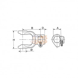 PTO940Y21DY1186GP; GOPART; Bague de mâchoire, PTO40 1 1/8 (6); pièce detachée