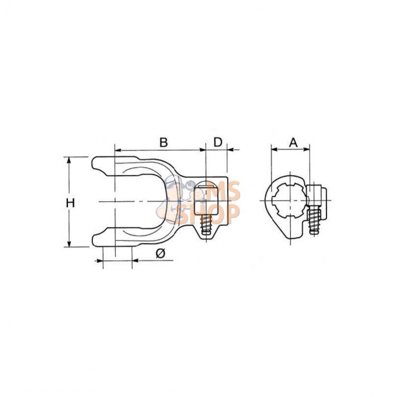 PTO940Y21DY1186GP; GOPART; Bague de mâchoire, PTO40 1 1/8 (6); pièce detachée