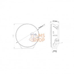 LA80040; KRAMP; Phare LED, 60 W, rond, 9-36 V, Ø180 mm, Feux de route/Feux de croisement, double feu de position, Kramp; pièce d