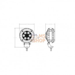 LA10510; KRAMP; Phare de travail 21W 2000 Lumen; pièce detachée