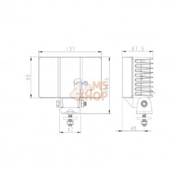 LA10521; KRAMP; Lampe de travail 60W 5700 Lumen FAISCEAU LARGE DT; pièce detachée