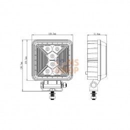 LA10505; KRAMP; Phare de travail X 31W  2400/250 Lumen; pièce detachée