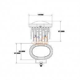 LA10602; KRAMP; Lampe de sécurité 9W LIGNE BLEUE; pièce detachée