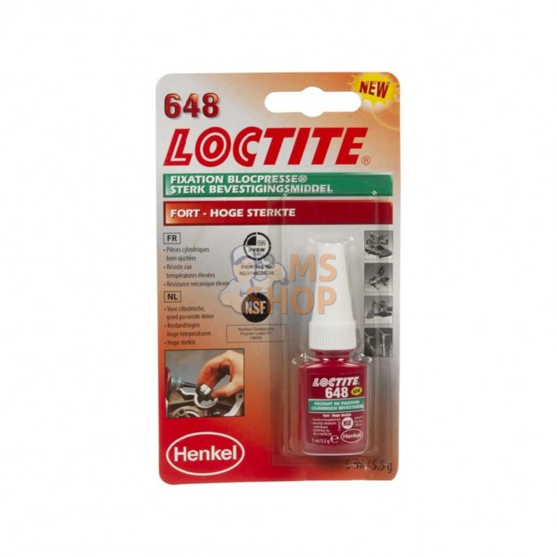 LC1804409; LOCTITE; Colle pour roulement forte 648 - 5ml; pièce detachée