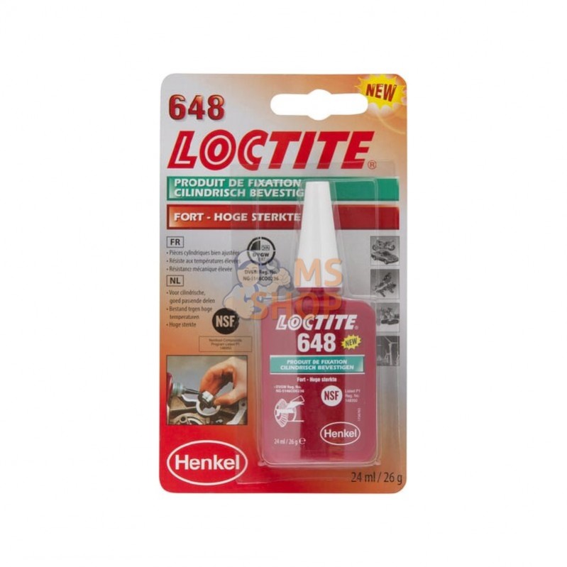 LC1804413; LOCTITE; Colle pour roulement forte 648 - 24ml; pièce detachée