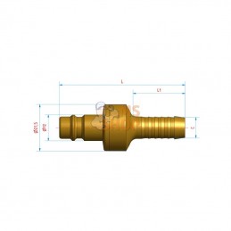 ES6SAB; LÜDECKE; Raccord.rap. pour tuyau 6mm; pièce detachée