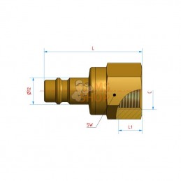 ES12NIAB; LÜDECKE; Raccord hydr. f.fem. BSP 1/2"; pièce detachée