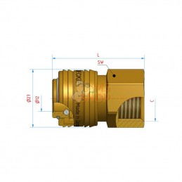 ES38IAB; LÜDECKE; Raccord rapide 3/8", femelle; pièce detachée