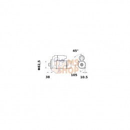 IS1103; MAHLE; Démarreur 12V 3.2kW 10 dents, CW, Mahle; pièce detachée