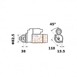 IS1343; MAHLE; Démarreur; pièce detachée