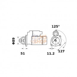 IS1418; MAHLE; Demarreur réducteur 12V 4,2kW 9 dents avec réducteur CW, Mahle; pièce detachée