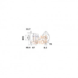 MG87; MAHLE; Alternateur 14V 45A; pièce detachée