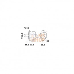 MG716; MAHLE; Alternateur 14V 120A; pièce detachée