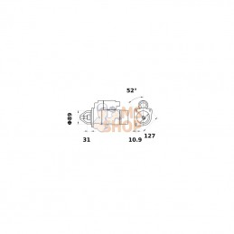 MS652; MAHLE; Démarreur 12V 4kW; pièce detachée