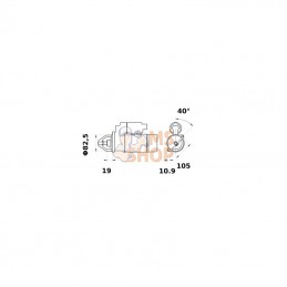 MS732; MAHLE; Démarreur 12 V 2,0 kW 9 dents, Kramp; pièce detachée