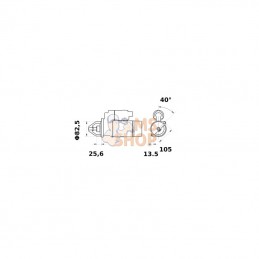 MS738; MAHLE; Démarreur 12 V 3,2 kW 10 dents, Mahle; pièce detachée