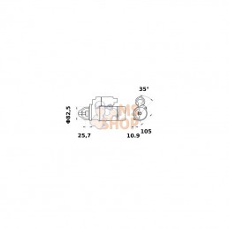 MS739; MAHLE; Démarreur 12V 2,6kW, 9-dents, Mahle; pièce detachée