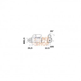 MS746; MAHLE; Démarreur 12 V 2,0 kW 9 dents, Mahle; pièce detachée