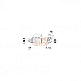 MS812; MAHLE; Démarreur 12 V 2,7 kW 10 dents, Mahle; pièce detachée