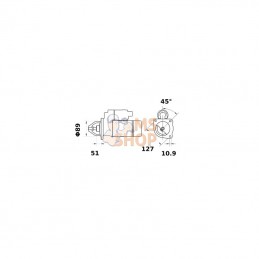 MS881; MAHLE; Démarreur 12V 4,2kW; pièce detachée