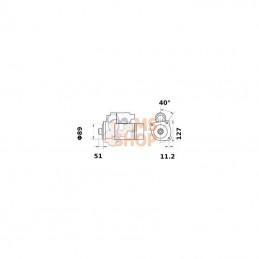 MS962; MAHLE; Démarreur 12 V 3,2kW; pièce detachée