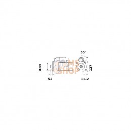 MS971; MAHLE; Démarreur 24V 5,5 kW; pièce detachée