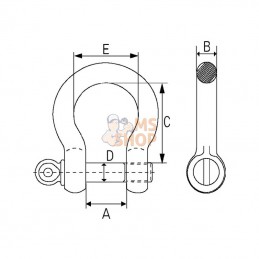 FSHG34S; MCBULL; Manille hte résis soudée 3/4"; pièce detachée