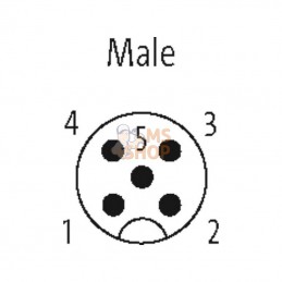 M12TRESM; MURR ELEKTRONIK; Termination resistance M12 Male; pièce detachée