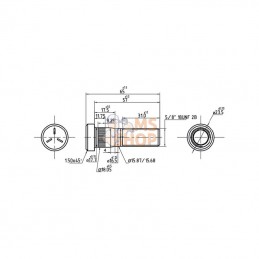 81815835N; AUTRE MARQUE; Boulon de roue CNH; pièce detachée