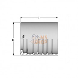 SFAD210; ALFAGOMMA; Jupe à sertir Ø27x29,7mm DN10 acier / zingué Alfagomma; pièce detachée