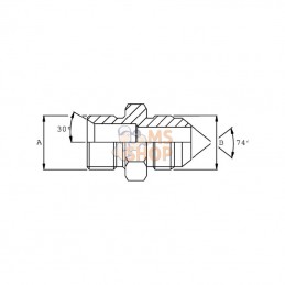 FMBUT1208; ALFAGOMMA; Adaptateur MJ3/4-MBSPT1/2; pièce detachée