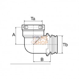 129244; ARAG; Coude, 90° T4F/T3M; pièce detachée