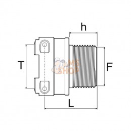 249074; ARAG; Raccord T7F 1" M; pièce detachée